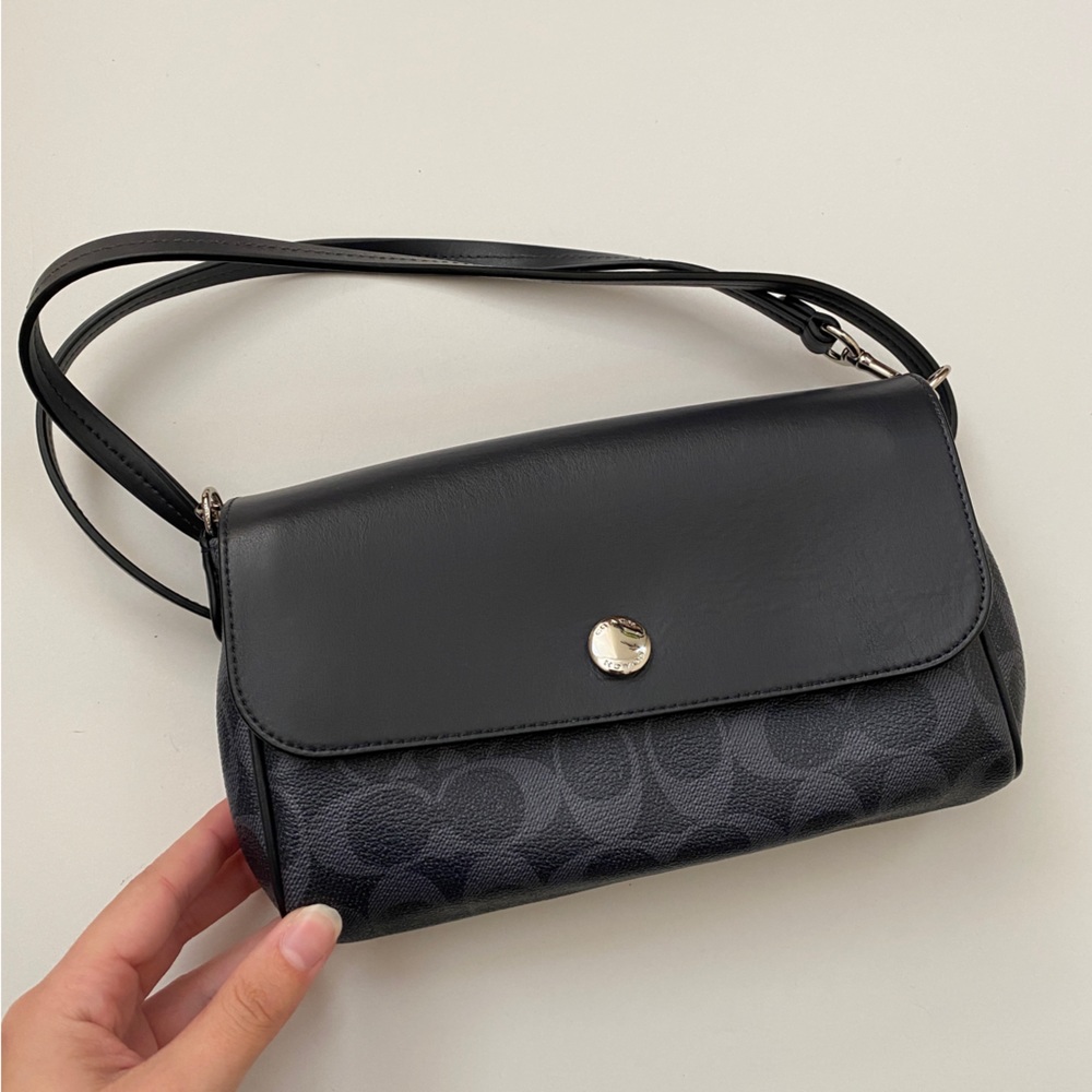 Coach Reversible Crossbody Bag In Signature Coated Na… Gem